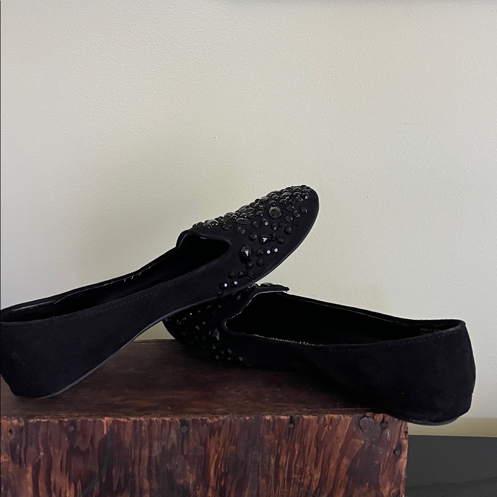 Simply Vera Vera Wang Black Jeweled Slip-On Loafers - Picture 9 of 10
